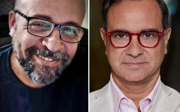 Marton Olympio, lider del grupo de escritores, y Federico Cuervo, vicepresidente sénior y director general de VIS Americas.