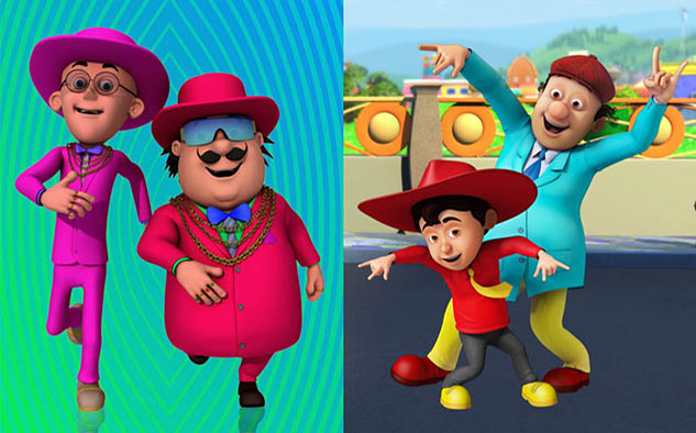 Motu Patlu y Chacha Bhatija.