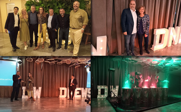 La presentación en la capital argentina, en el barrio Puerto Madero. Importante asistencia de ejecutivos de DW y del canal de noticias de DirecTV, y de empresarios de la TV paga.