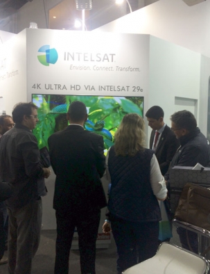 Demostración de Intelsat en el gran evento de tecnología de TV de Brasil
