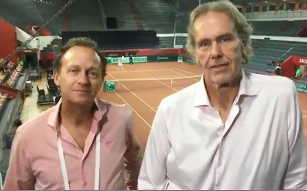 Martín Jaite y Gonzalo Bonadeo, conductores de la cobertura del evento.