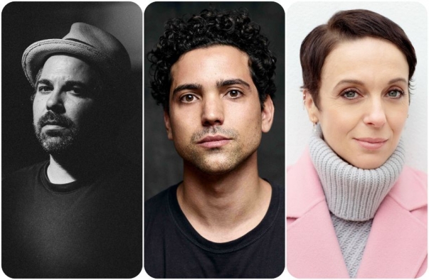 Director Bruno Gascon, y dos de los protagonistas, Rafael Morais y Amanda Abbington, los tres presentes en la premiere del Berlinale Market Series