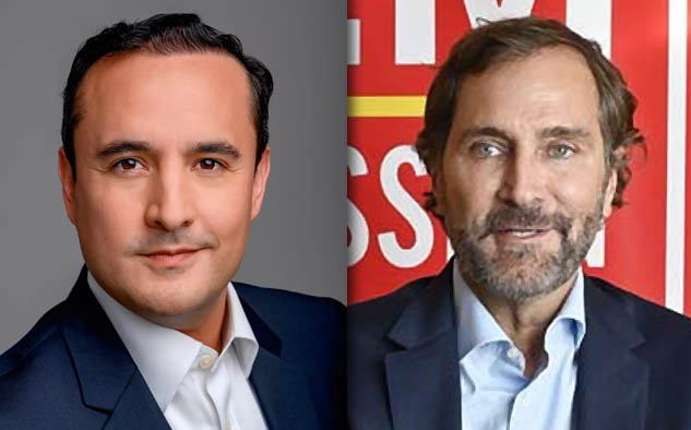 Juan Ponce, VP sénior y General Manager de Telemundo Streaming Studios, y James Costos, presidente de Secuoya Studios.