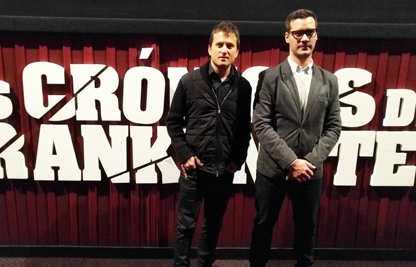 Miguel Brailovsky y José Badini, en la premiere de Las Crónicas de Frankenstein, en Buenos Aires