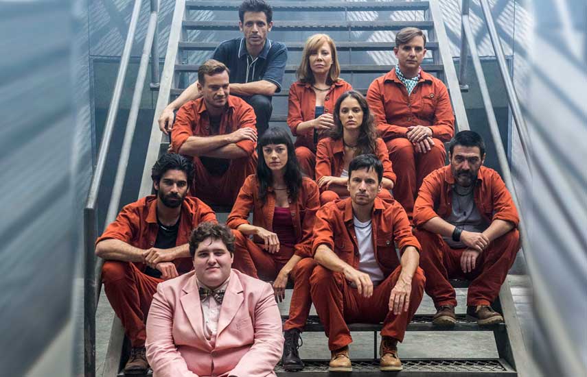 Daniel Burman con parte del elenco