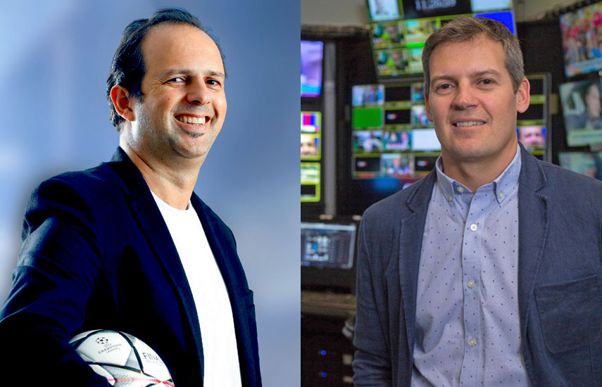 Fabio Medeiros, responsable de Contenidos de TNT Sports, y Gustavo Minaker, líder del equipo TNT Sports.