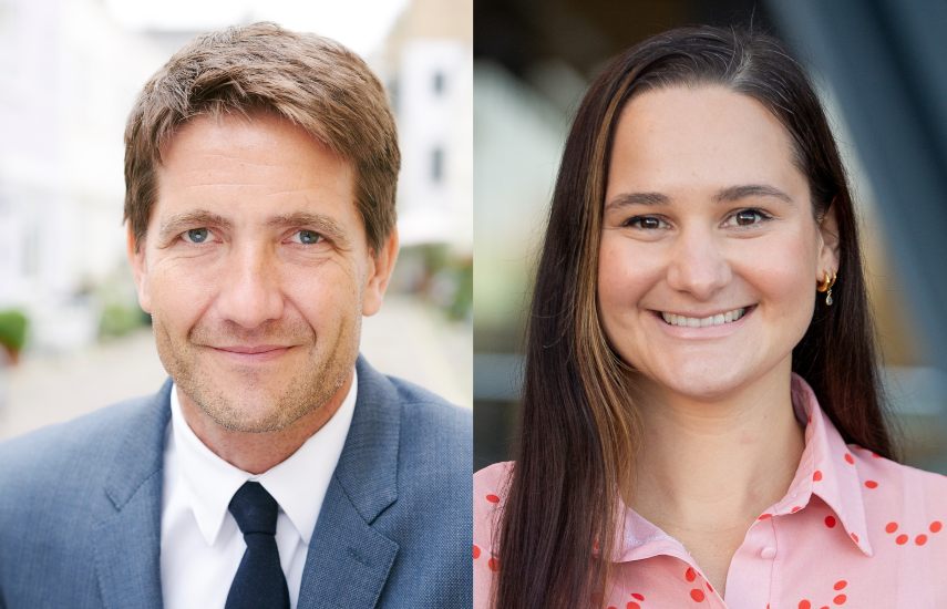 Kris Thykier, fundador de Archery Pictures, y Rebecca Dundon, VPS de Contenido Guionizado de Fremantle