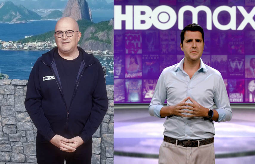 Johannes Larcher, responsable de HBO Max Internacional; y Luis Durán, gerente general de HBO Max en la región, en la presentación oficial de este miércoles 26.