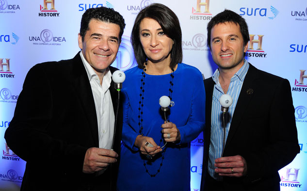 Julián Weich, embajador del premio en Argentina; María Laura Santillán,reconocida periodista argentina y jurado de la premiación, y Miguel Brailovsky, gerente general de History Latin America.