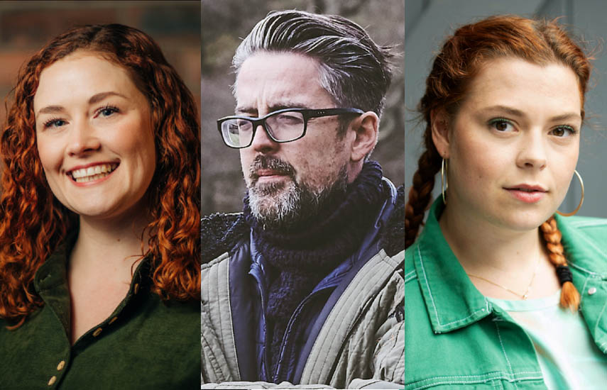 Laura McBride, John McKay y Misha McCullagh.