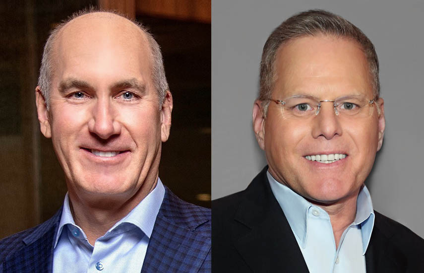 John Stankey, CEO de AT&T, y David Zaslav, actual presidente y CEO de Discovery, y nuevo CEO de la compañía fusionada.