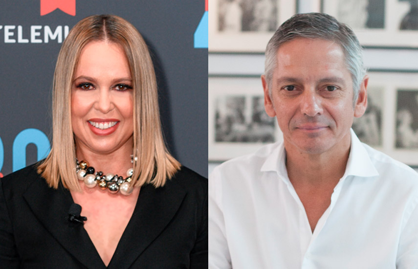 Karen Barroeta, VPE de Producción y Desarrollo de Telemundo Television Studios, y Can Okan, fundador y CEO de Inter Medya.