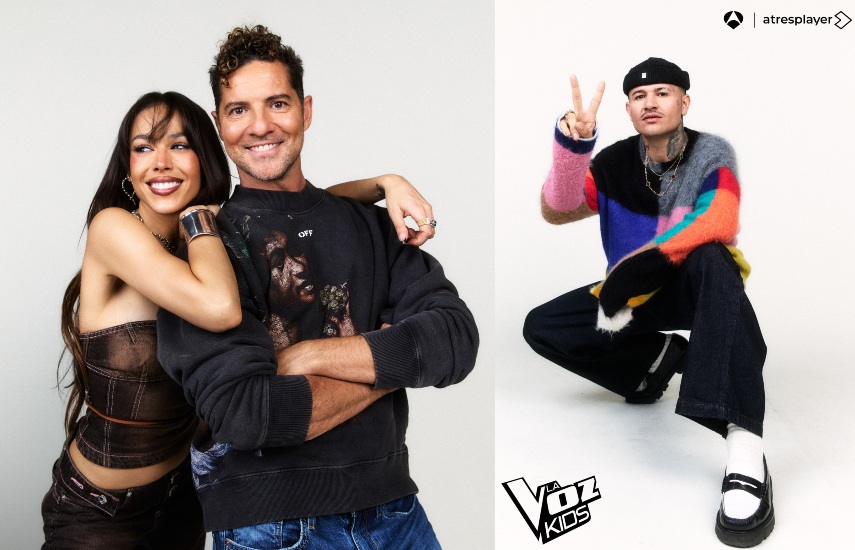 La mexicana Danna Paola acompañará a David Bisbal. El colombiano Kapo asesorará a su compatriota Manuel Turizo.