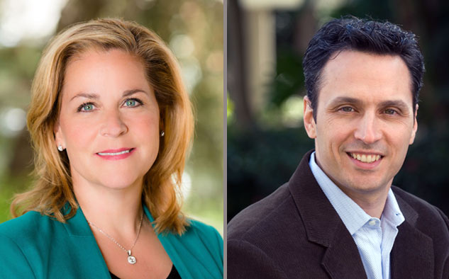 Leslie Ferraro, presidente de Disney Consumer Products y Jimmy Pitaro, presidente de Disney Interactive.