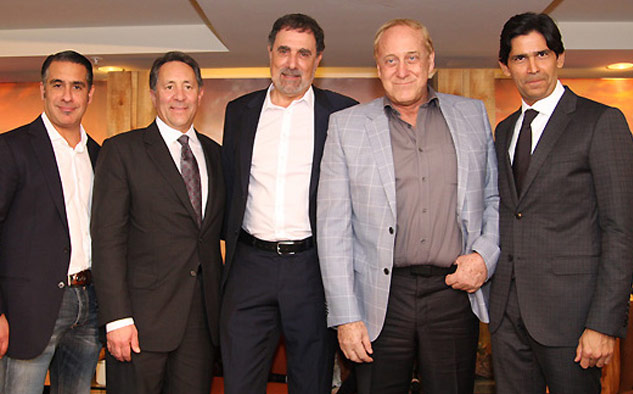 Jesús Torres Viera, Joe Uva, Toni Cruz, Joseph Mainat y Marcos Santana en la presentación de la asociación con Reset TV.