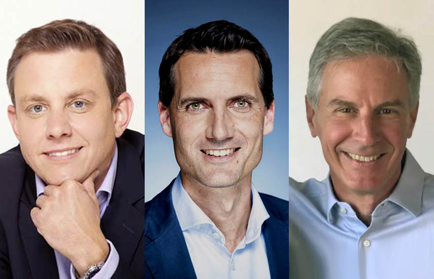 Ralf Rueckauer, vicepresidente de ZDFE sin guión de ZDF Enterprises; Kay Siering, director general de Spiegel TV y Michael McMahon, productor ejecutivo de Primitive Entertainment.