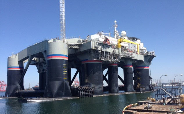 La plataforma flotante Odyssey, ubicada en el Océano Pacífico.