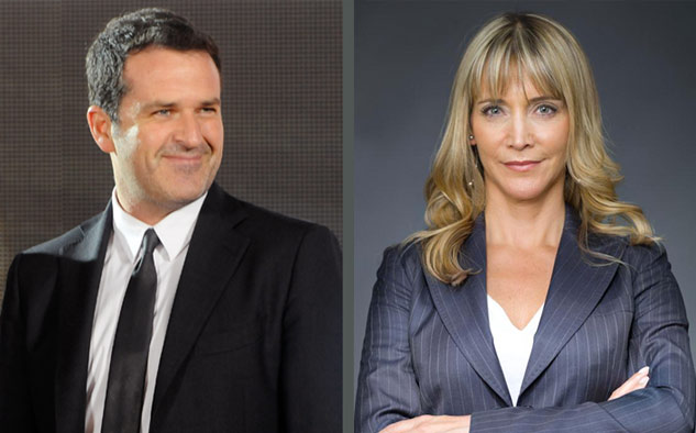Pablo Morales, director de Contenido y Producción de Chilevisión, y Esperanza Garay, vicepresidente sénior de Ventas y Adquisiciones para Latinoamérica de Telemundo Internacional.