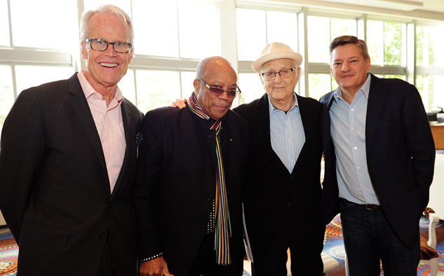 Simon Wilkinson/ NATPE Rod Perth, Quincy Jones, Norman Lear y Ted Sarandos