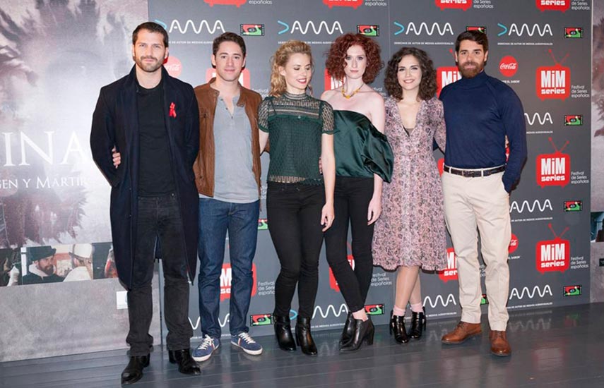 Parte del elenco de Reinas, de RTVE, en el Festival MiM de Madrid