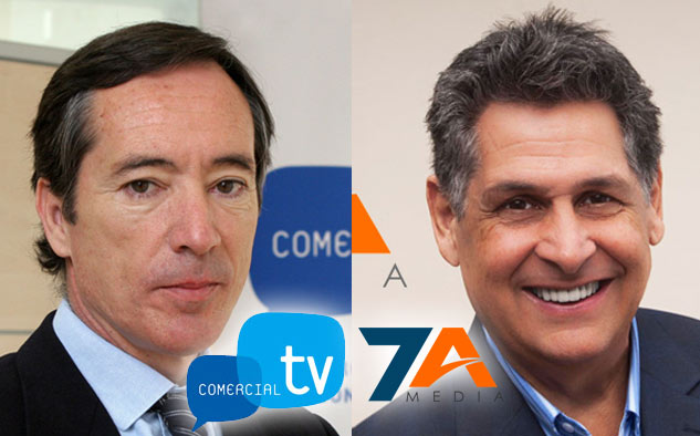 Santiago Gimeno, CEO de Comercial TV y César Díaz, CEO de 7AMedia.