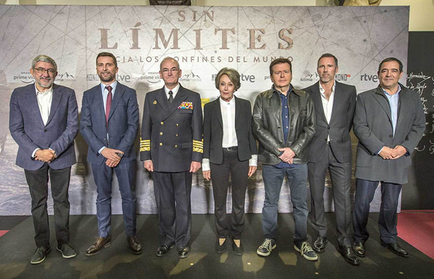 Todas las partes involucradas, con sus respectivos responsables, estuvieron en el evento presentación de la miniserie en el Cuartel General de la Armada de Madrid