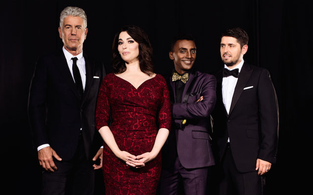 FOX Anthony Bourdain, Nigella Lawson, Marcus Samuelsson y Ludo Lefebvre, el jurado de The Taste.