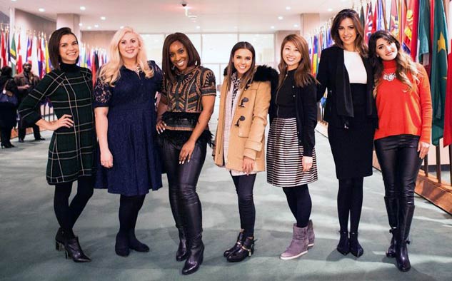 YouTube creators Ingrid Nilsen, Louise Pentland, Jackie Aina, Yuya, Chika Yoshida, Taty Ferreira, and Hayla Ghazal named at the UN.