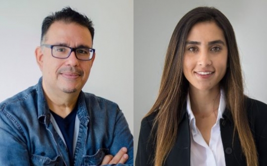 Los productores del filme: Carlos Malavé, de Rodando Films, e Ivanna Villanueva, de Somos Films