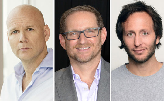 Laurens Drillich, presidente de Endemol Shine Latino; Joshua Mintz, director adjunto a la presidencia de TV Azteca, y Tomás Yankelevich, director de Contenidos y Negocios Internacionales de Telefe