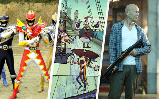 Power Rangers Dino Super Charge, Captain Flinn & The Pirate Dinosaurs, Die Hard